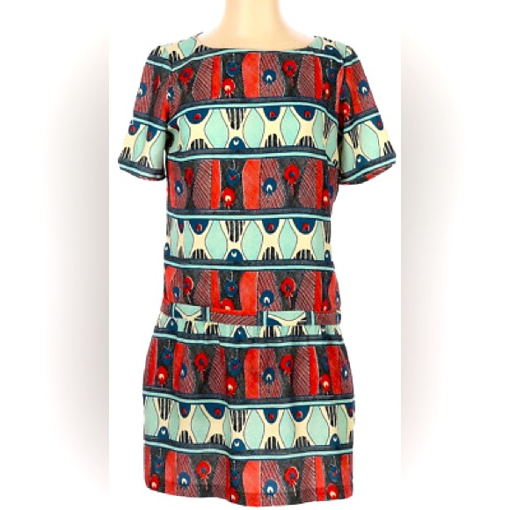 Paul & Joe for Anthropology Green and Red Casual Sundress